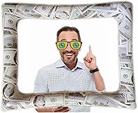 Vista 1 de Bill Dollar - Marco inflable para fotomatón para selfies, accesorios gigantes para fiestas temáticas de dinero, marco de fotos para cumpleaños