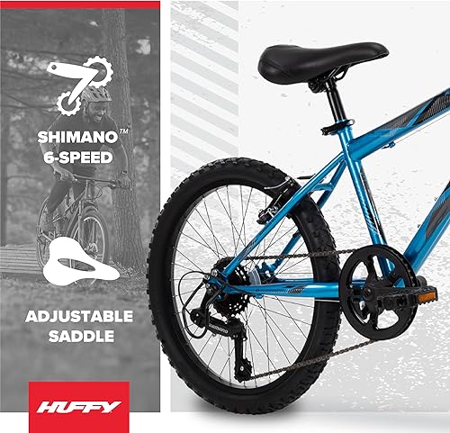 Miniatura 132 de Huffy Stone Mountain Hardtail Mountain Bike for Boys/Girls/Men/Women, 20"/24"/26" Sizes, 6 or 21 Speed Shimano Twist Shifting, Front or Dual