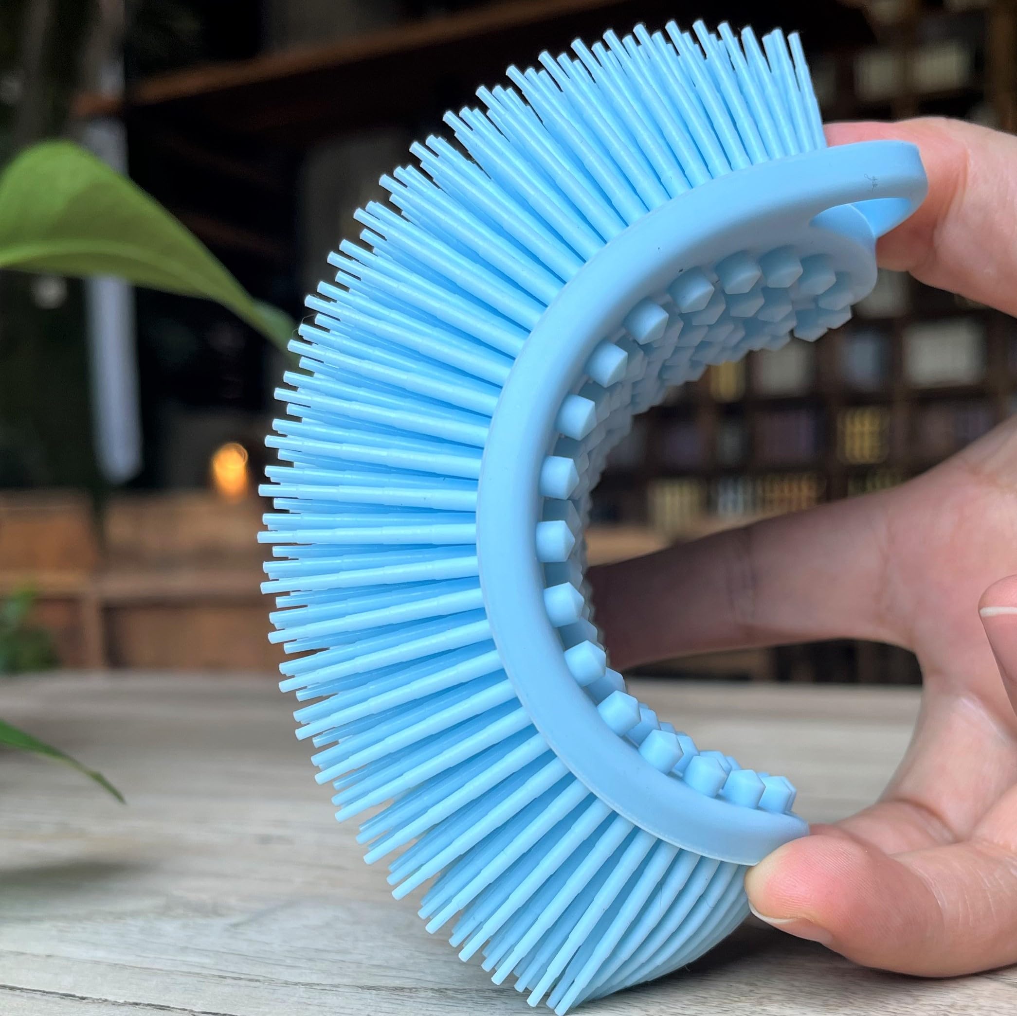 Premium Sensory Brush for Kids or Autism,Soft Silicone Body Scrubber,2 in 1 Sensory Room Occupational Therapy Brushes,Silicone Loofah,Pet Shower Brush Bath Brush Shampoo Brush