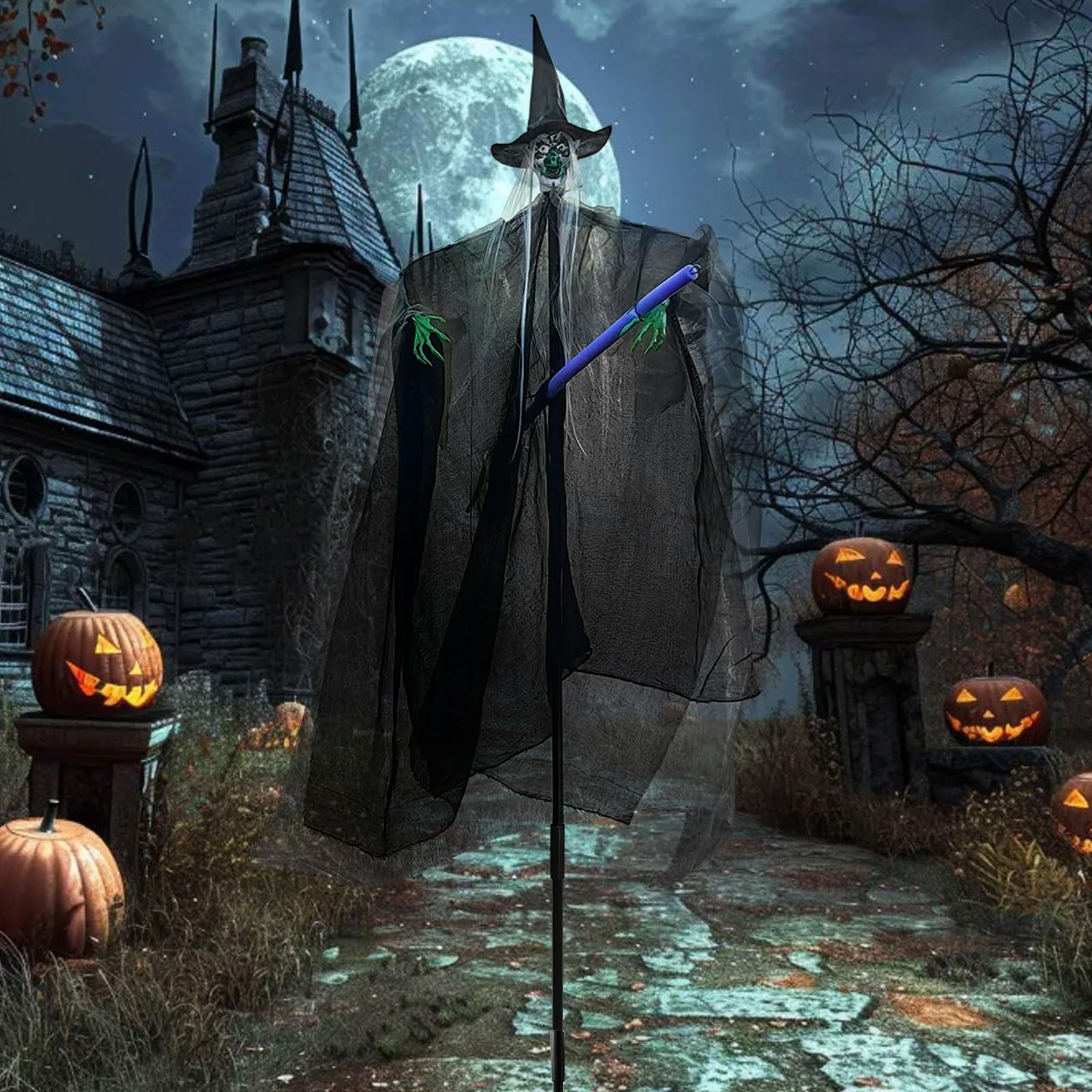 Amazon.co.jp: flyonte かかし 叫ぶゴースト ハロウィン 怖い 死の幽霊