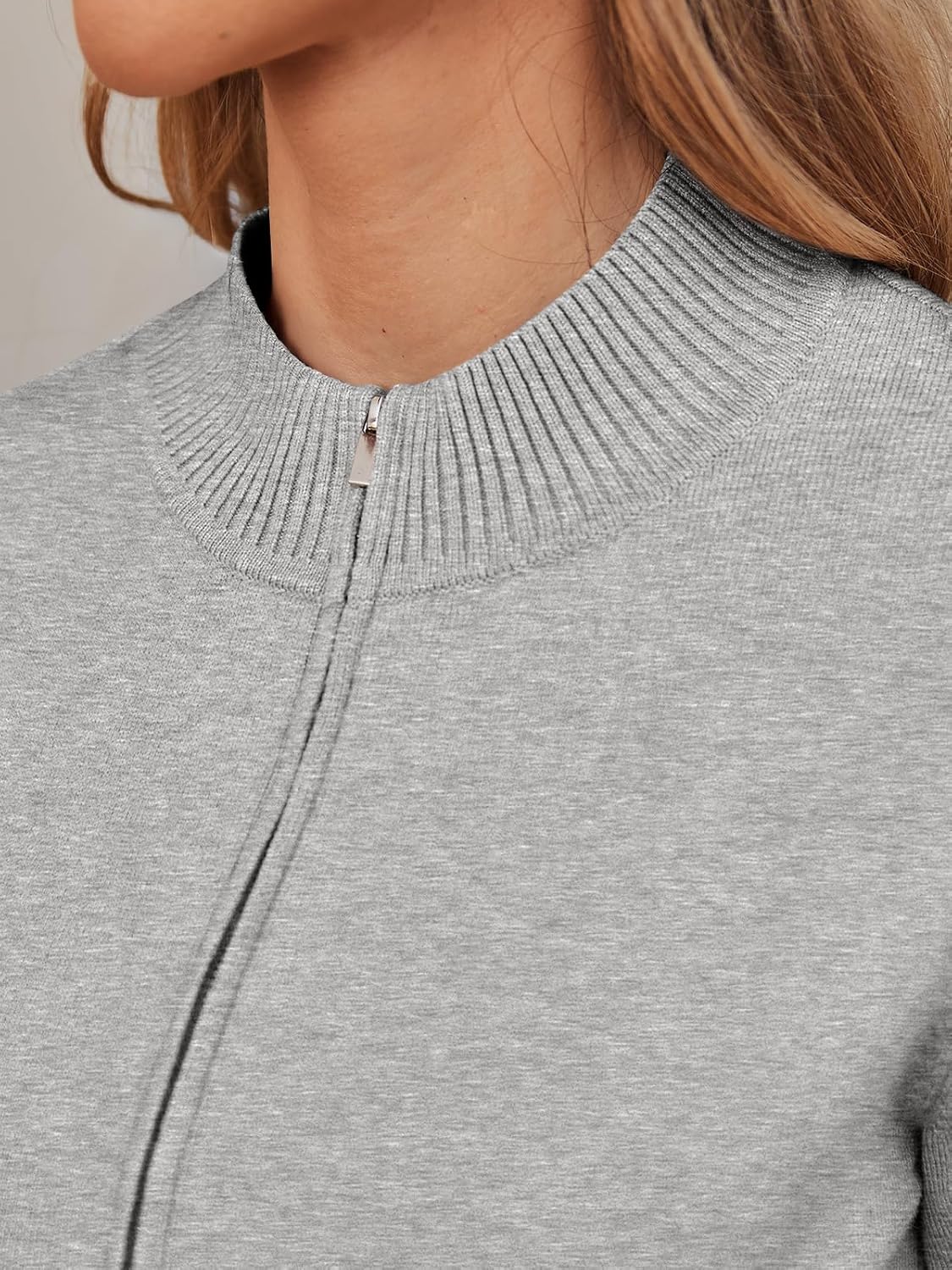 LILLUSORY Womens Zip Up Cardigan Sweaters Crew Neck Trendy Jackets Long Sleeve Outfits Fall Fashion 2025 Winter Clothing - Image 5