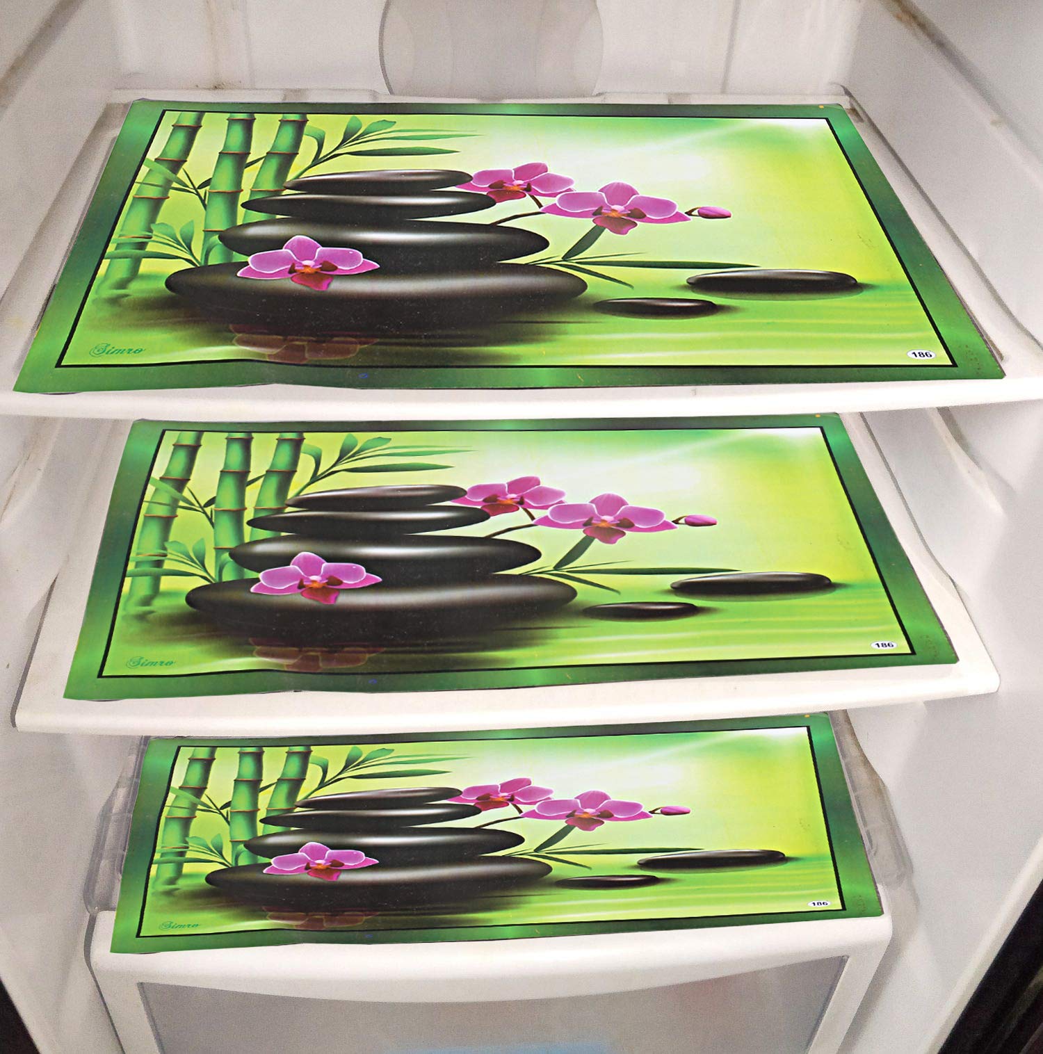 Kuber Industries PVC 6 Pieces Reversible Fridge Drawer Mats (Multi) -CTKTC7146