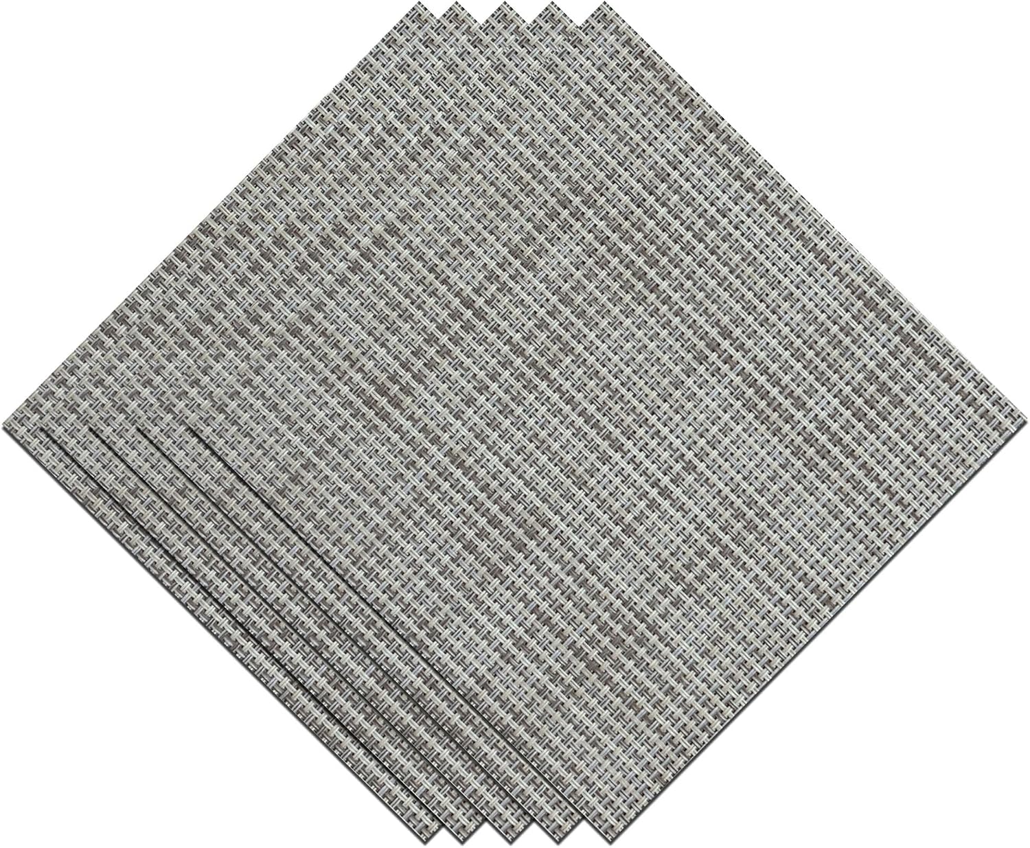 Pre-cuts 14 Count Plastic Aida Mesh Canvas Sheets, 11.8x11.8 inches, Set of 5pieces (White)