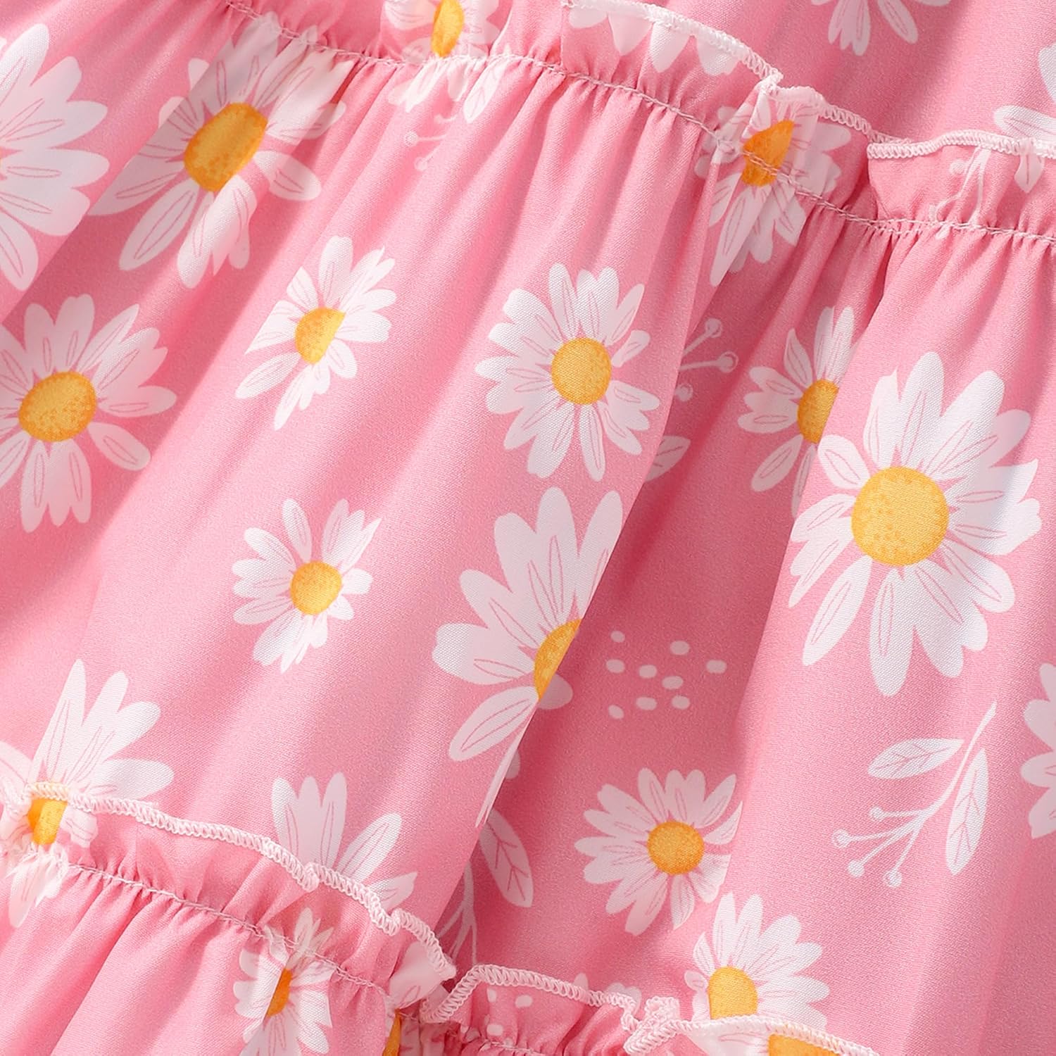 Little Girl Twirl Dress Kids Sleeveless Ruffle Tiered Smocked Dresses Girls Summer Outfits Beach Sundress