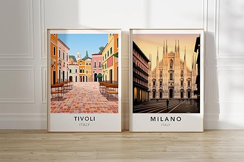 Miniatura 6 de Tivoli poster Italy print Tivoli travel print wall art, Italy travel poster