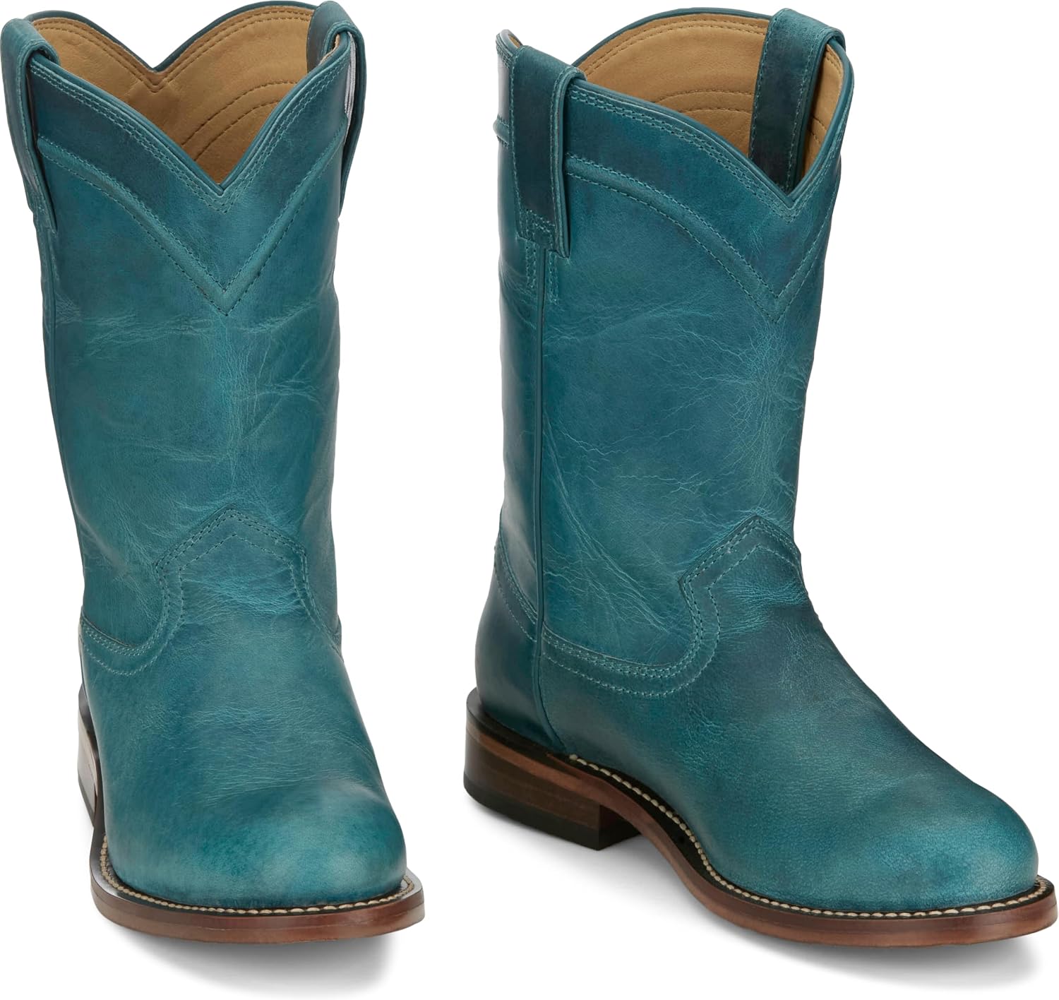 Justin Holland Women's Fashionable Leather Boots - Stylish, Comfortable Footwear for Everyday Wear