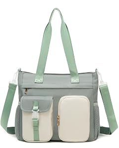 Cute Messenger Bag for Teens Kawaii Messenger Purse Shoulder Bag for School Nylon Crossbody Tote Bags with Laptop