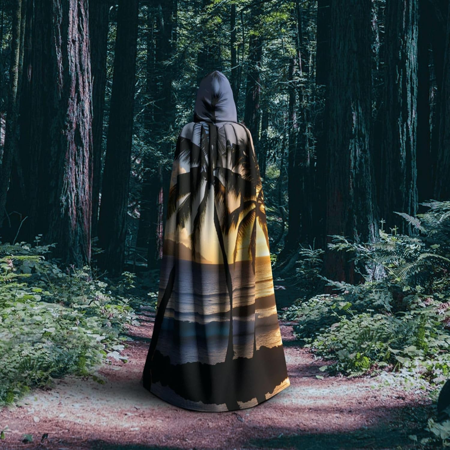 SSIMOO Italian Old Street Eye-Catching Cosplay Costume Cape for Women - Unisex Vampire Cloak for Halloween.