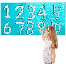 BALAPET Reversible Sequin Fabric Sensory Wall with Adhesive Backing for Kids, Sensory Flip Fabric Wall Hangings Decoration, Fun Toy for Early Learning and PlayLake Blue, 47 x 23.6