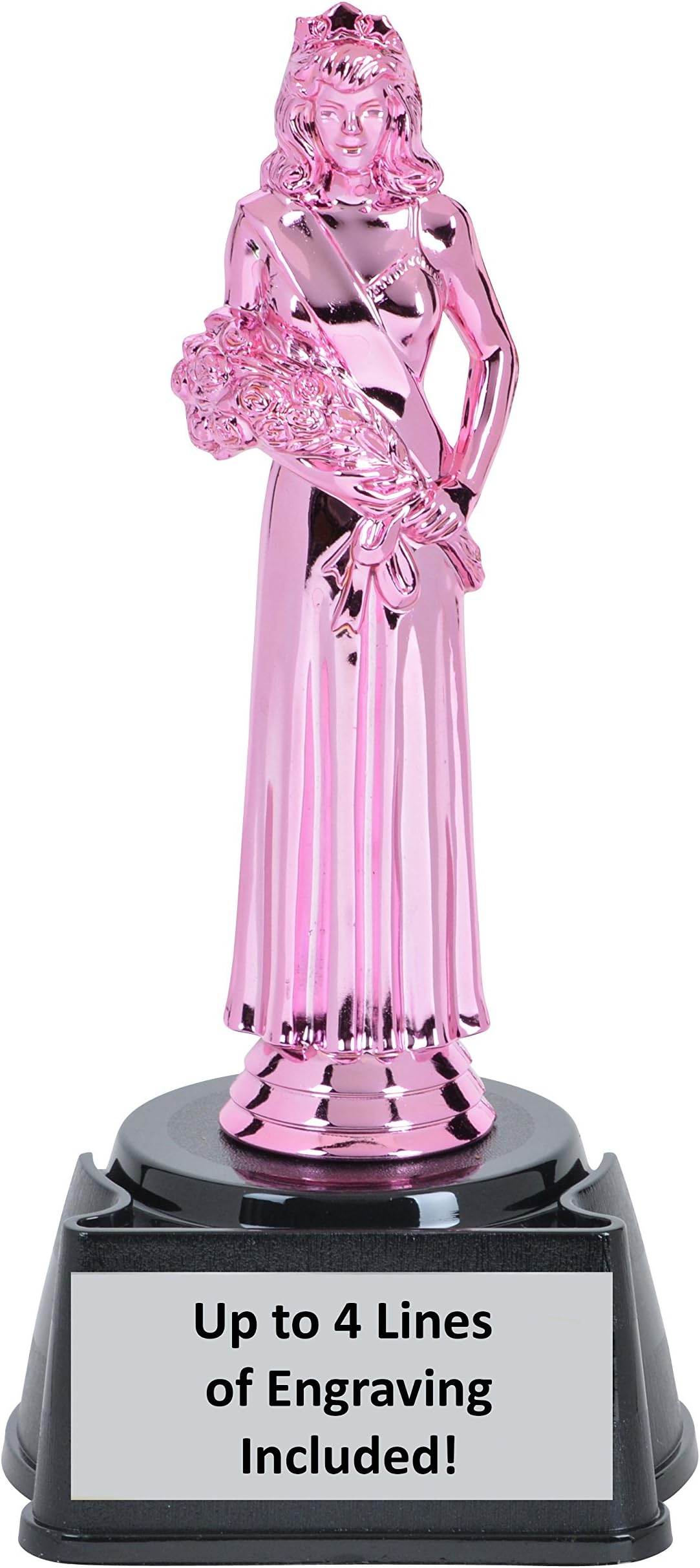 Awesome Trophies Mother's Day Metallic Pink Trophy with Customizable Plate - 7.75"