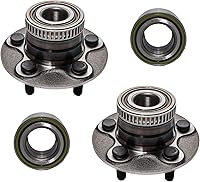Vista 153 de Detroit Axle - Kit de suspensión de 14 piezas para Jeep Liberty 2006-2007, 2 cubos de rodamiento de ruedas, 2 brazos de control superior, 2 rótulas