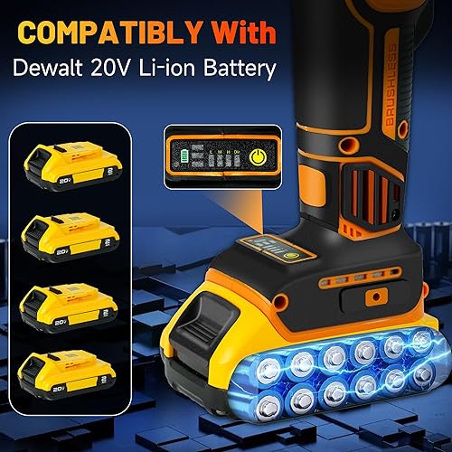 Miniatura 7 de Amoladora angular para batería DEWALT de 20 V (sin batería) Amoladora sin escobillas de cuchillas de 4-12 pulgadas, amoladora angular de 3