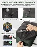 Sac à dos de voyage sous vide avec pompe pour les femmes, article personnel de retour 18x14x8 pouces pour les hommes