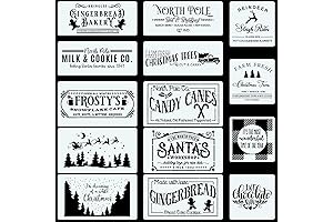 CINPIUK Christmas & Holiday Wood Stencils