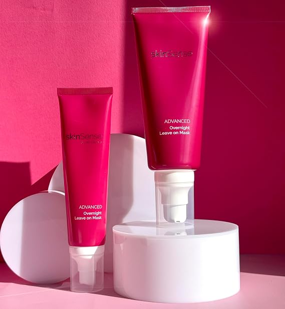 SkinSense Advanced Overnight Leave On Mask 200ml, Face Moisturiser, Night Cream Treatment, Gel Mask, Cooling Face Mask, Night Care Creams
