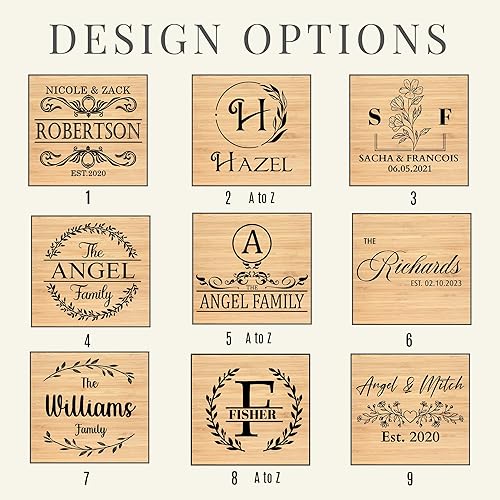 Miniatura 2 de Juego de tablas de charcutería personalizadas con dos cajones, tabla de queso de bambú grabada personalizada, Navidad, boda y regalo de inauguración