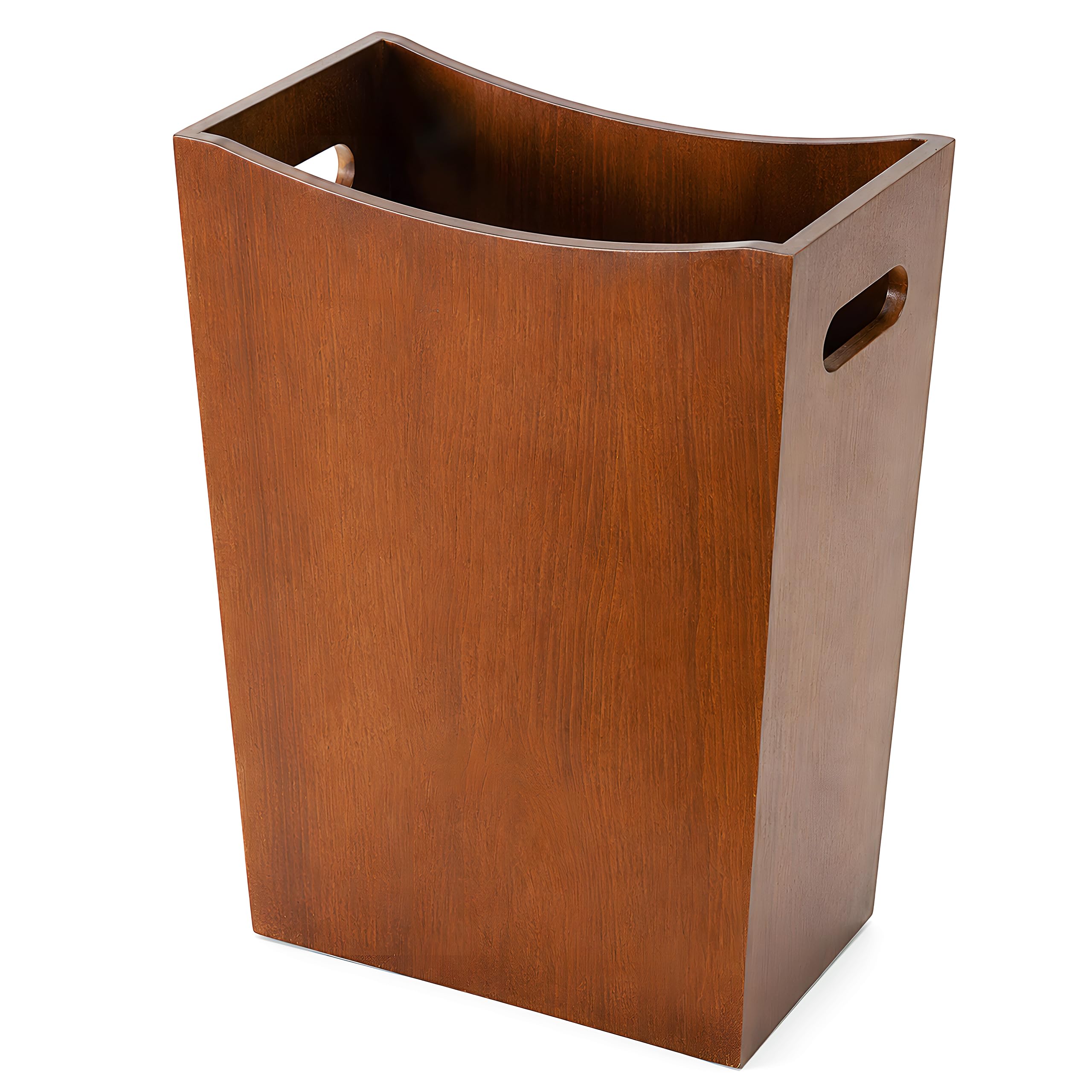 Photo 1 of deepredcoast Wood Waste Basket, 3 Gallon Rectangular Trash Can