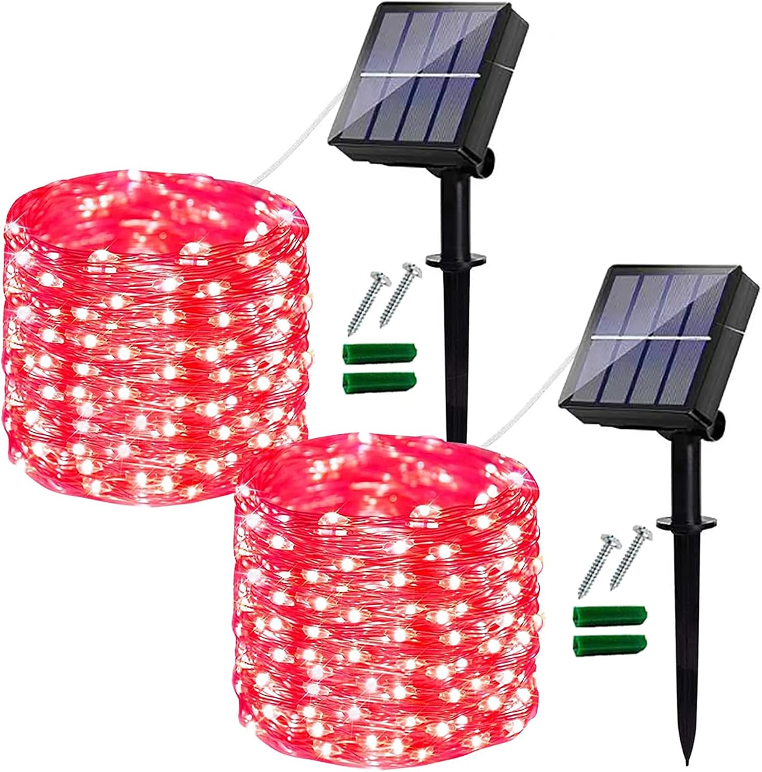 Ligarko Solar String Lights Outdoor, 2 Pack 14M/46Ft 120LED Garden