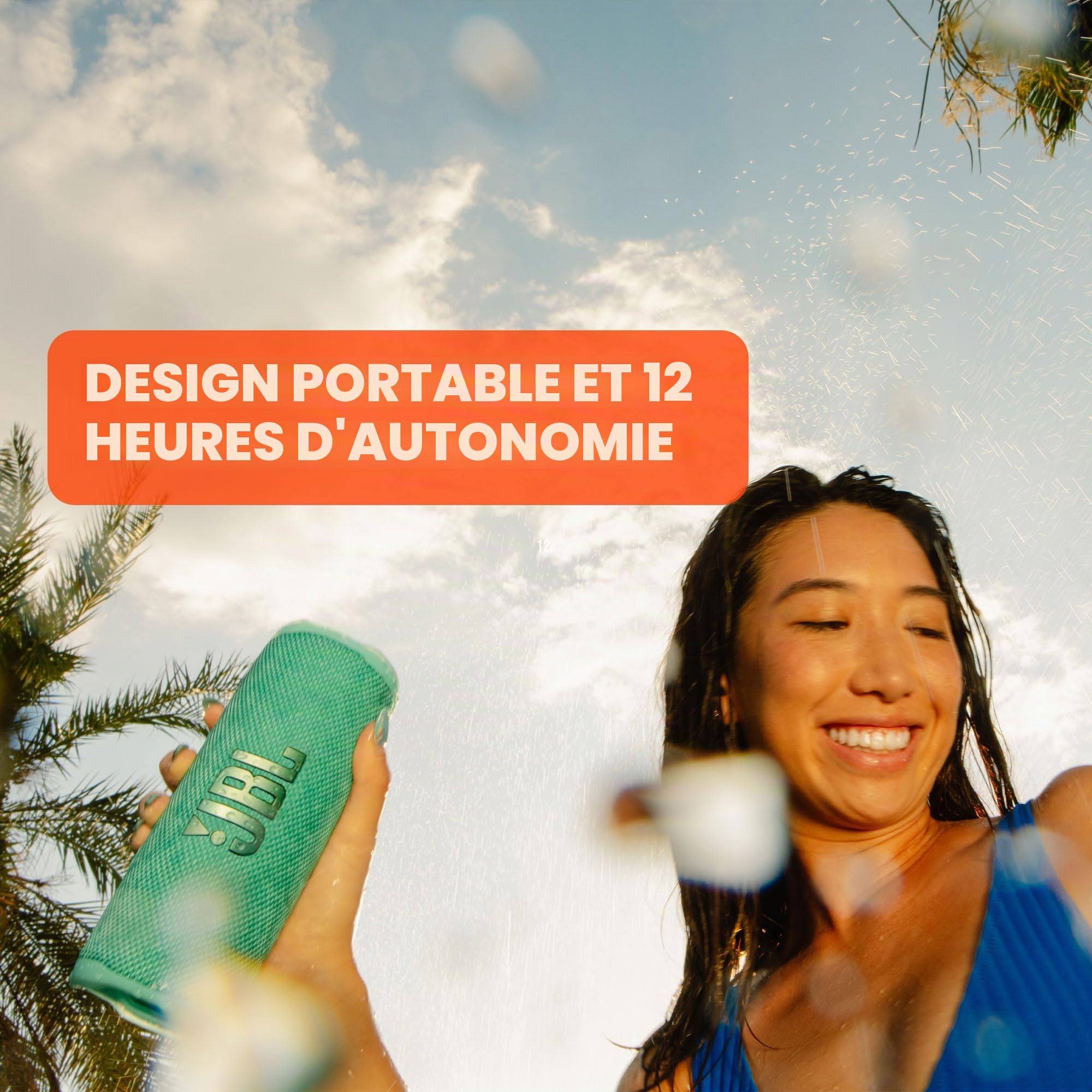 JBL Flip 6 klaxon Portable Bluetooth, 20 W de Puissance, Lecture 12 Heures, étanche IP67 - Vert
