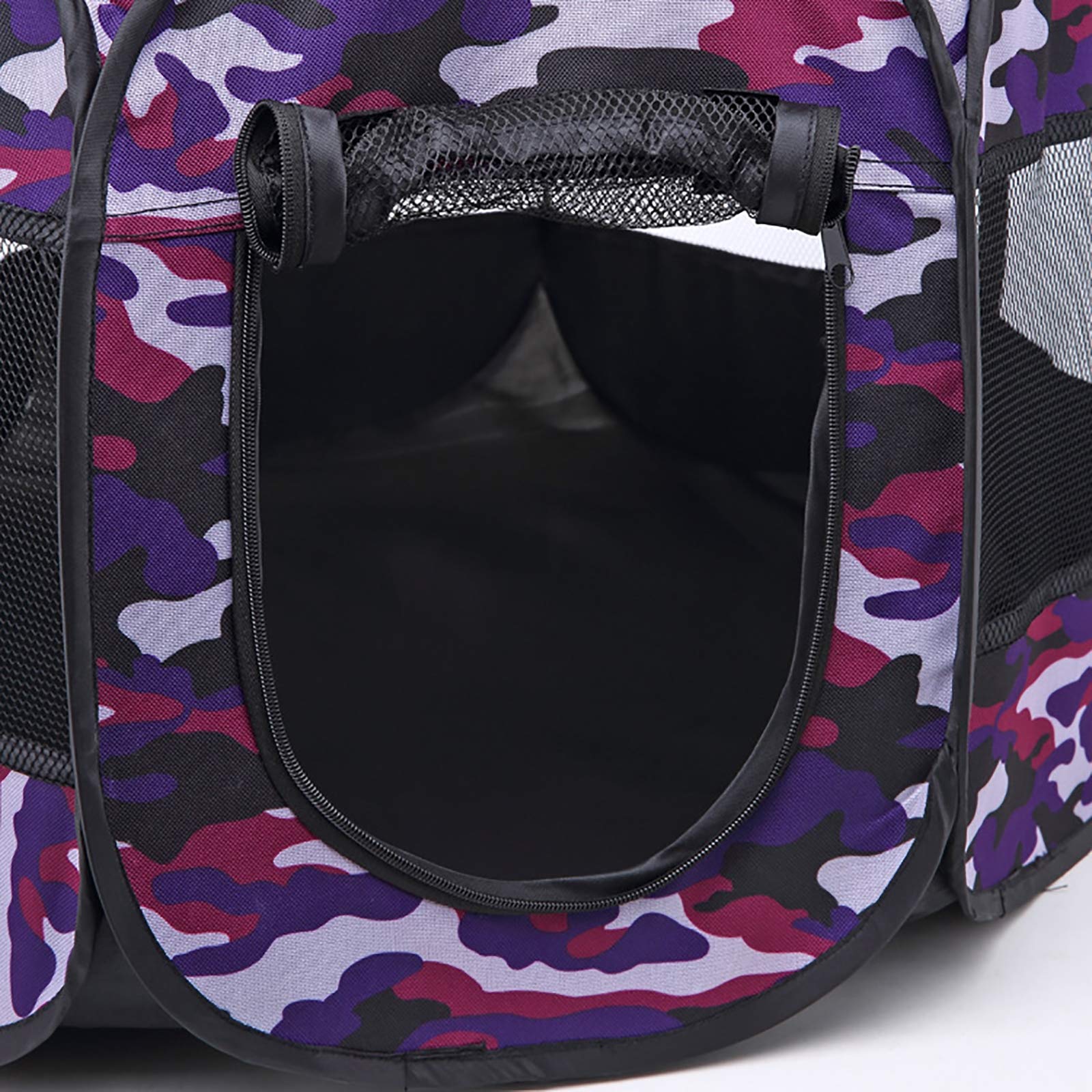 Box per animali domestici, box pieghevole per animali Corsa per cani da viaggio Recinzione per gatti per gli spostamenti Box per cuccioli in poliestere per cani, gatti, conigli,Viola,M:90*90* 60cm