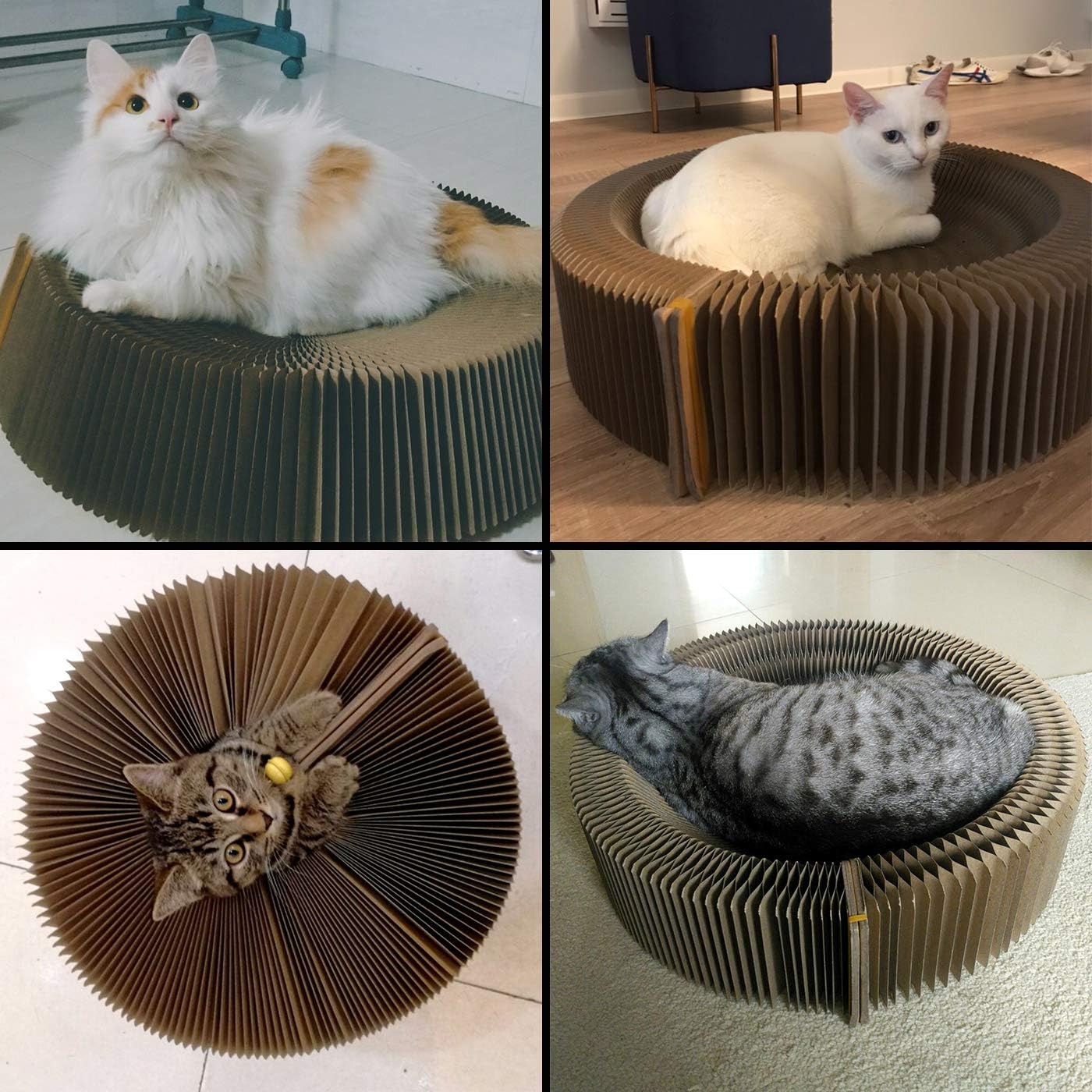 review Alfie Pet - Yael Cat Scratcher Cardboard, Collapsible Cat Scratcher Lounge Bed with High Density Recycled Corrugated Kitty Scratching Pad Cats Turbo Toys