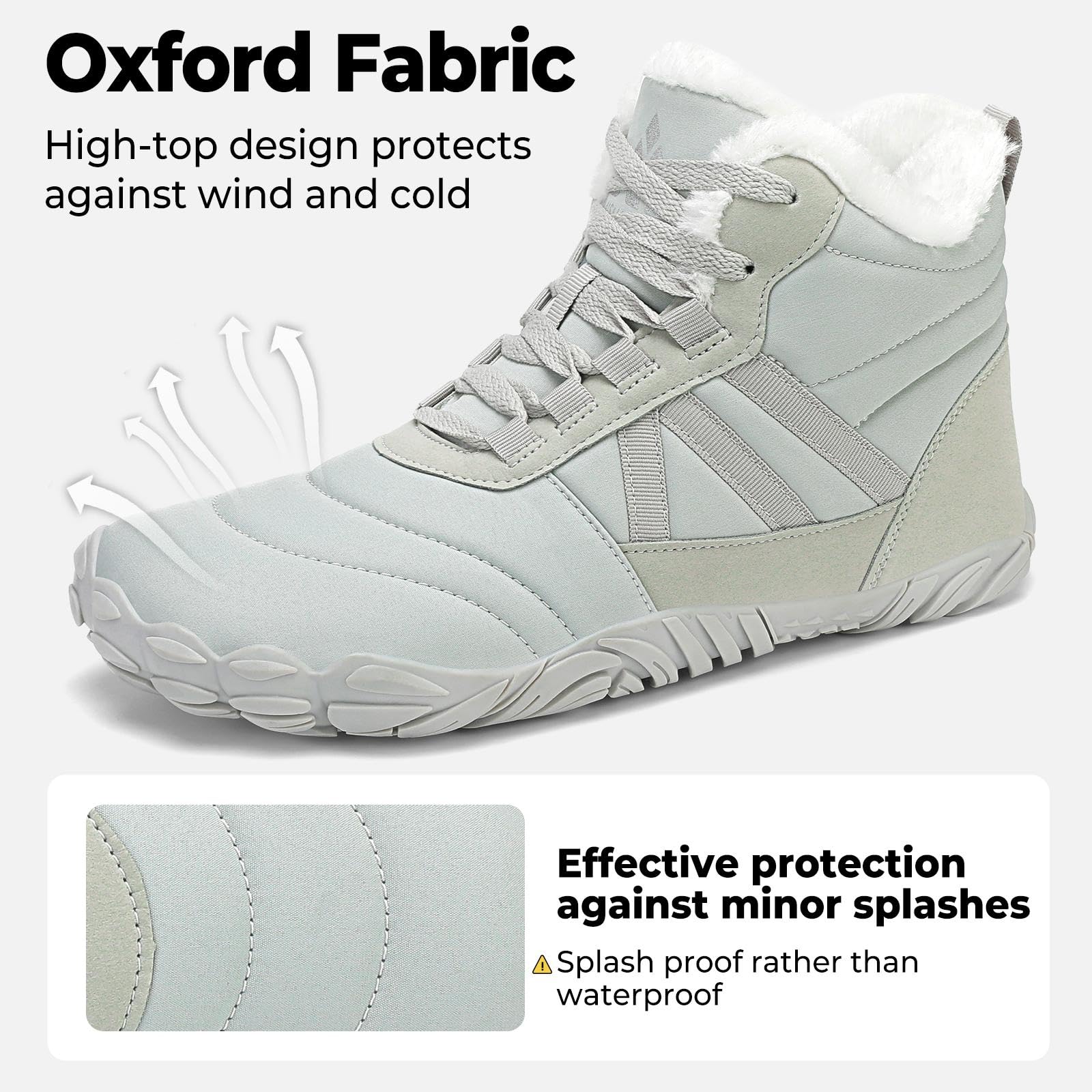 Mishansha Unisex Scarpe Invernali Barefoot Shoes Caldo Stivali Neve,Gr.36-48