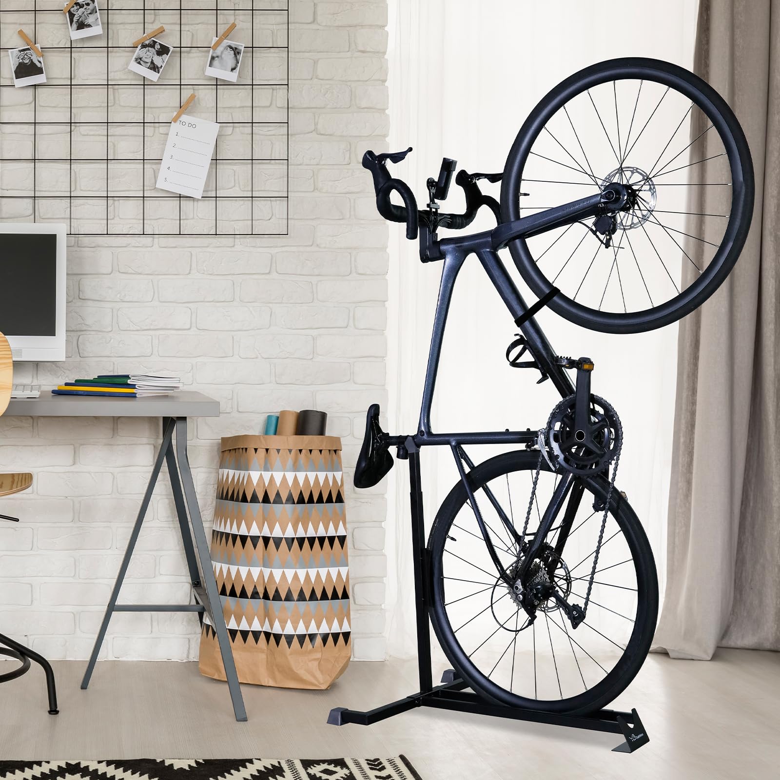 hochkant fahrradständer CCLIFE Bicycle Stand Floor of Mountain Bike and Road Bike Freestanding Vertical and Horizontal Bicycle Mount Vertical Height Adjustable DIY & Tools Category:E Bike City / Urban_Tektro HD T280 Zubehörgröße:S Leitz Aufbewahrungsboxen Click&Store -
