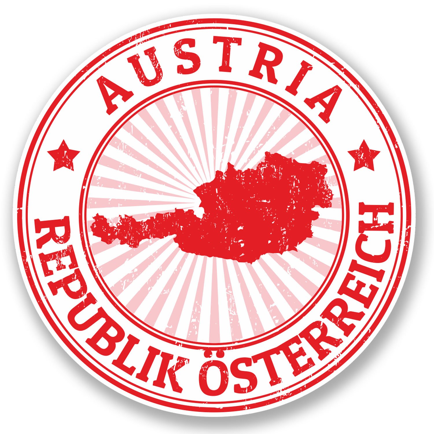 Destinationvinyl Multi 2 X Austria Vinyl Sticker Bike Laptop Car Luggage Travel Tag Map Flag Gift #4715 (10Cm X 10Cm)