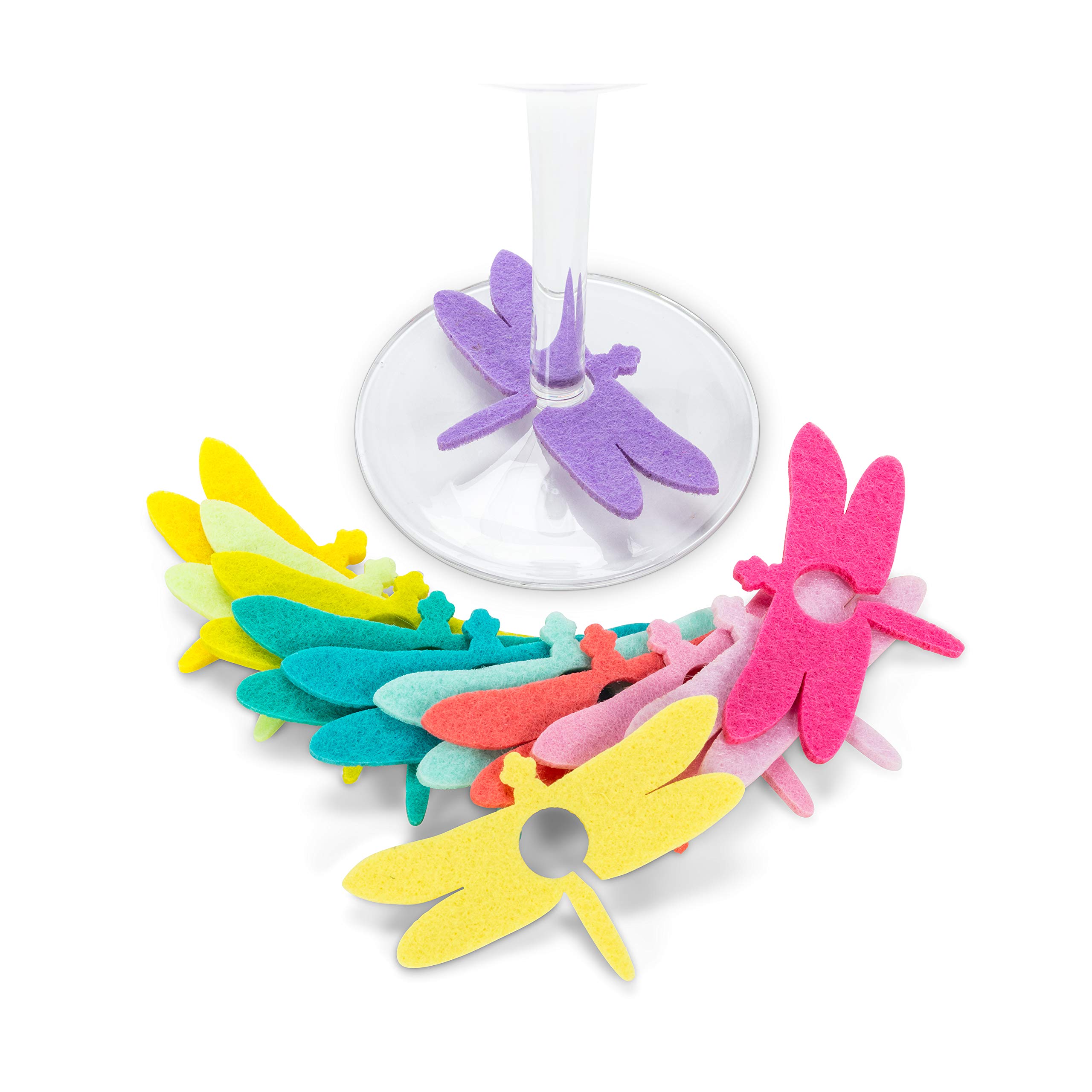 Abbott Collection 27-Tipsy-DFLY S/12 DragonflyWinecharms-12Asst-2 h, Polyester, Multi Colour