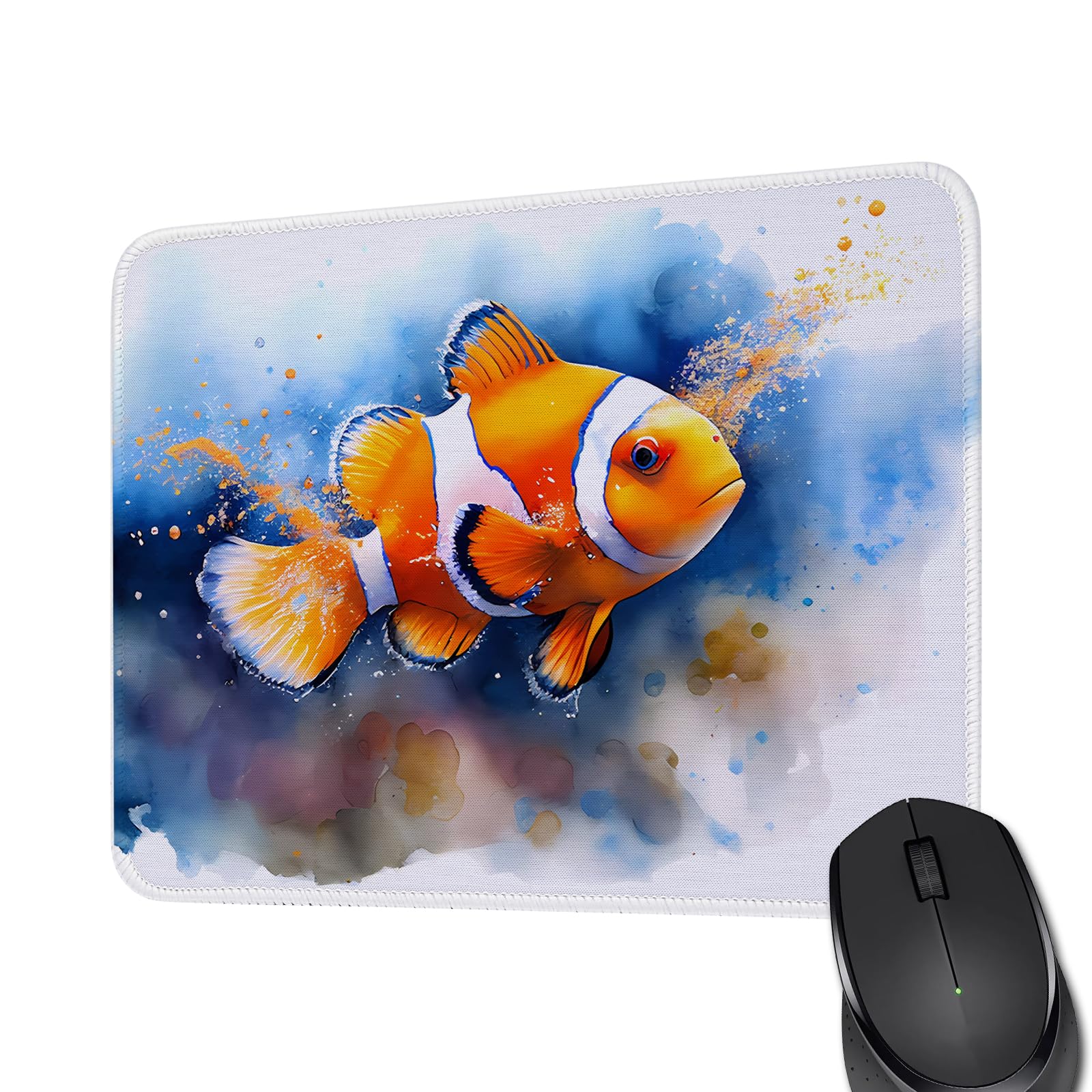 Photo 1 of Oceans Animals Lover Gift Mouse Pad Watercolor Ocean Animals Themed Gift Christmas Birthday Gifts for Ocean Animal Lover Teens Women Sister (Clownfish MP)