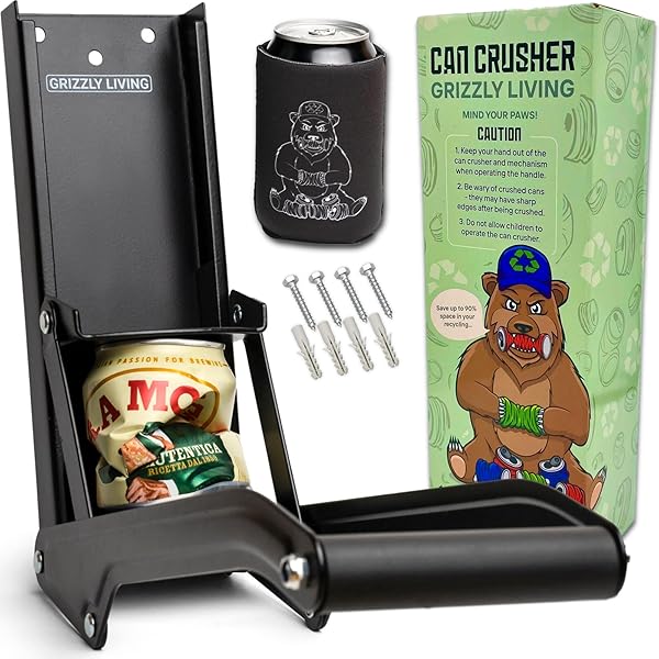Denoffi GL001 Grizzly Living Aluminium Can Crusher