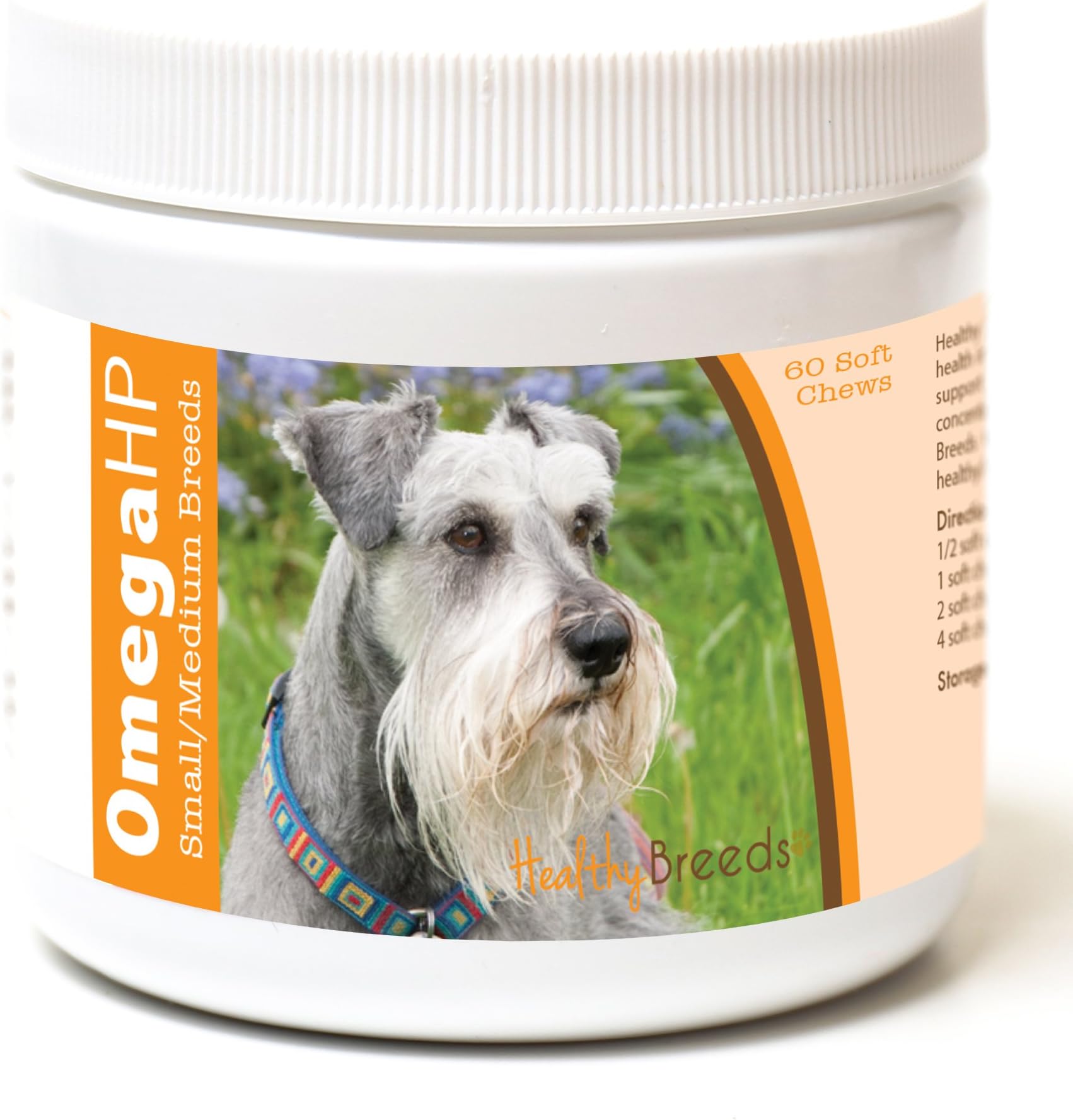 Miniature Schnauzer Omega HP Fatty Acid Skin and Coat Support Soft Chews 60 Count