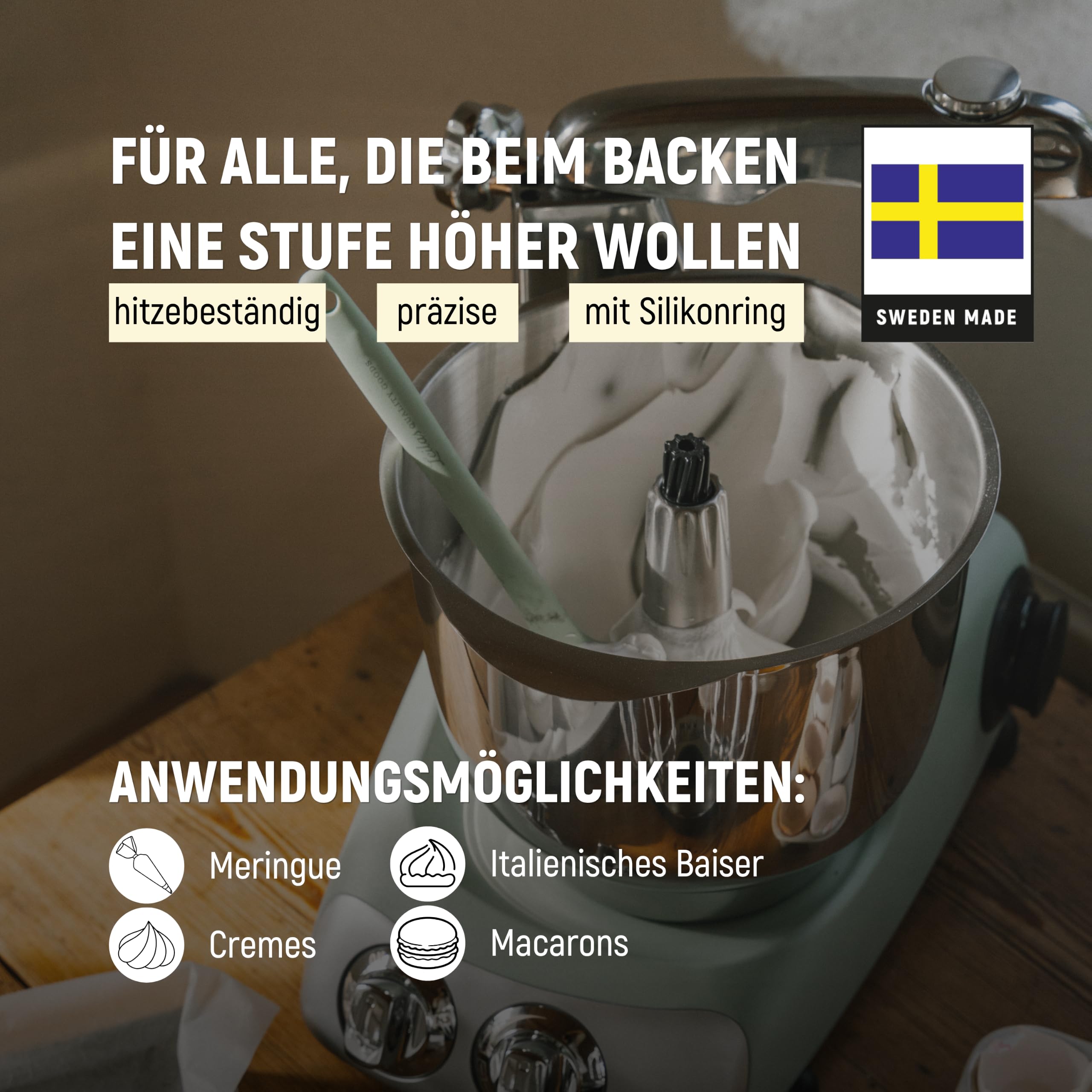 ANKARSRUM 3,5 Liter Edelstahlrührschüssel, ideal zum Backen | spülmaschinenfest, hitzebeständig, mit Silikonring, Zubehör für Assistent Original N1-N30