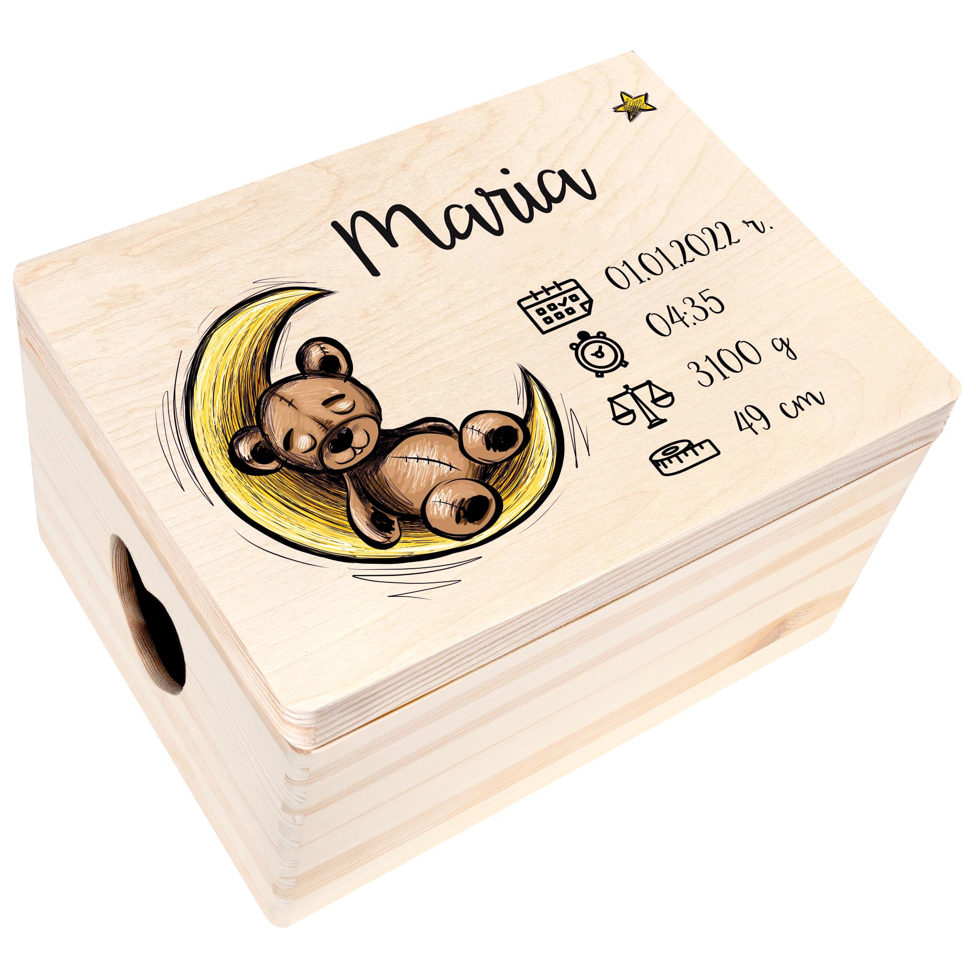 Creative Deco Personalised Baby Memory Box | Custom Keepsake Boxes