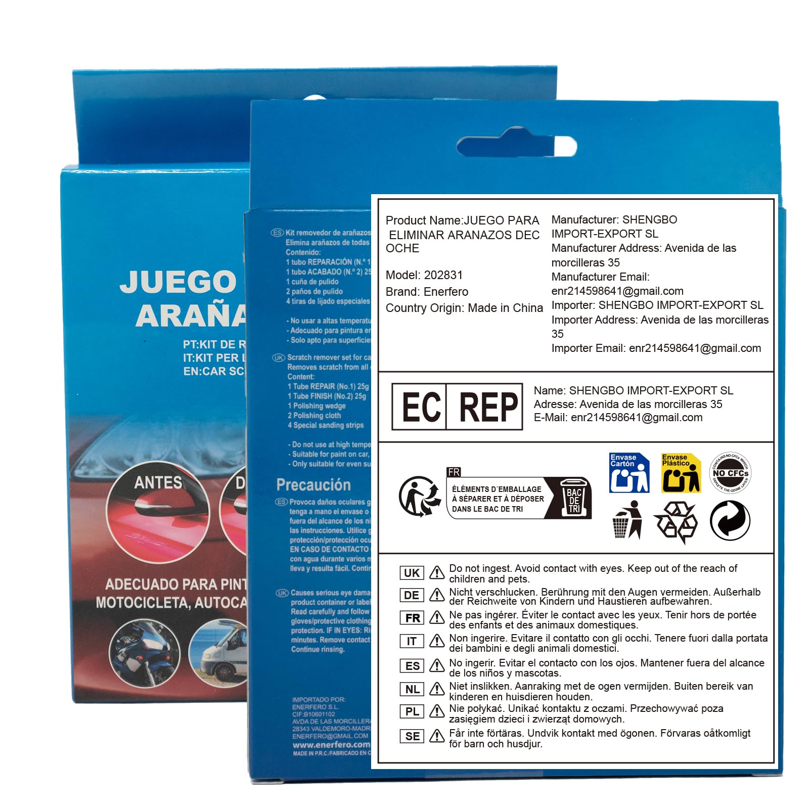 Enerfero Reparador de arañazos,Pulimento Coche Arañazos,Aporta Brillo y Protección,Restos de Pintura y Manchas Persistentes,Fácil Aplicación,50g — view 7