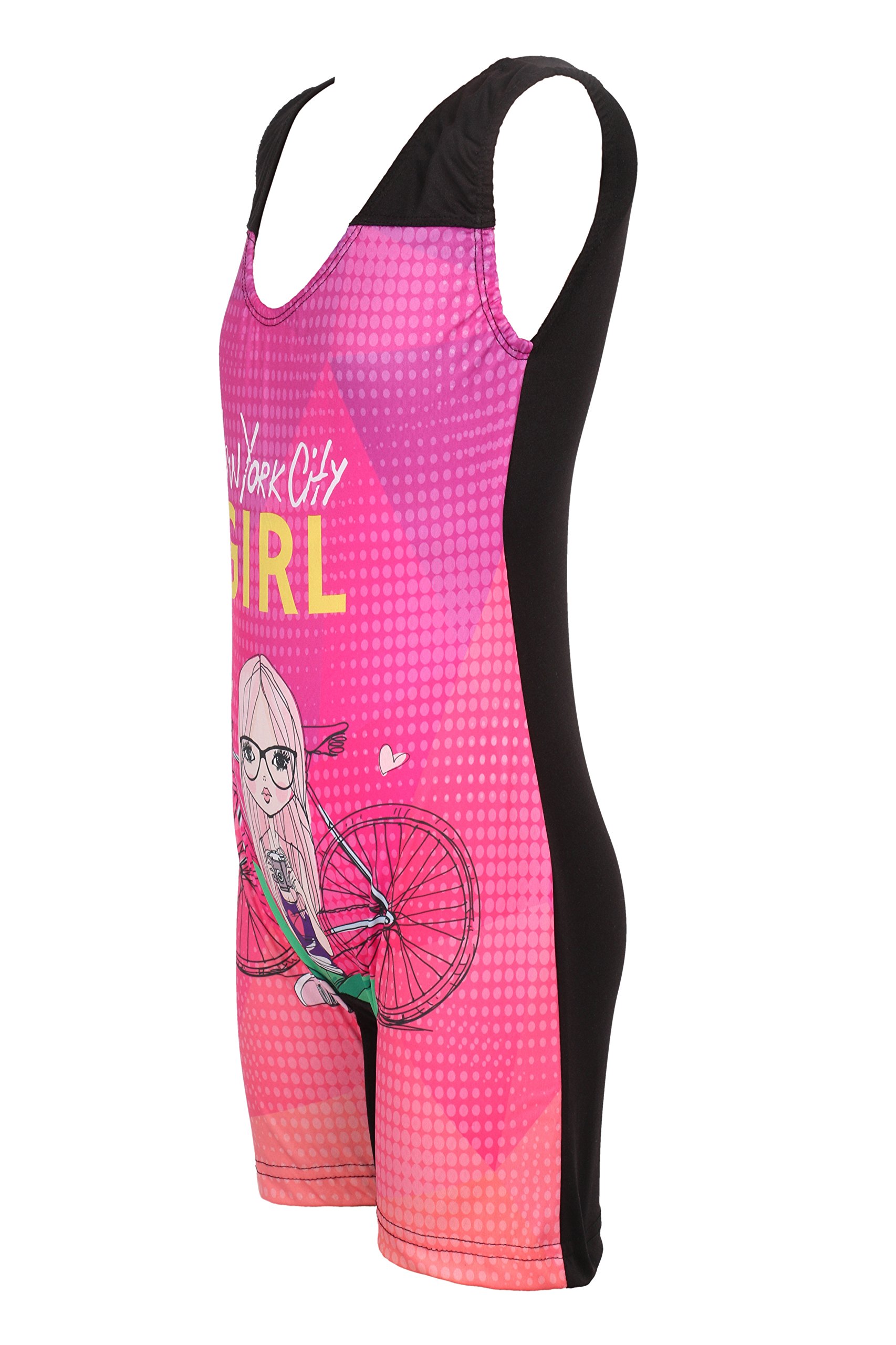 ZIUM Girls 2 Way Stretchable Poly-Jersey Digital Printed Swimsuit for Girls Long