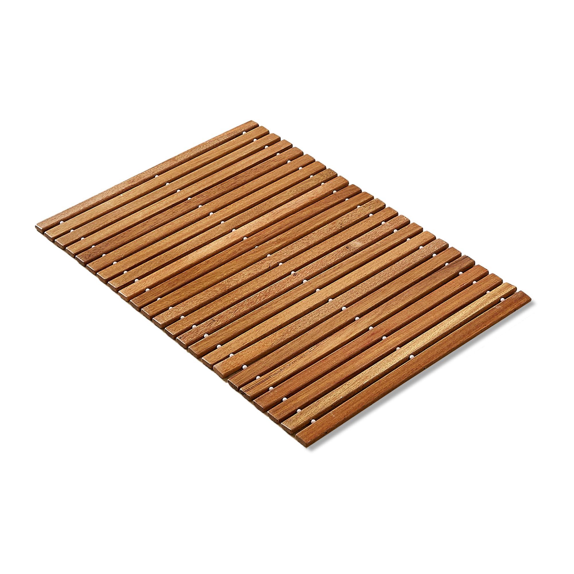 Alfombrilla de Baño de Madera de Teca, 60 x 40 cm, Antideslizante, Multiuso, Higiénica