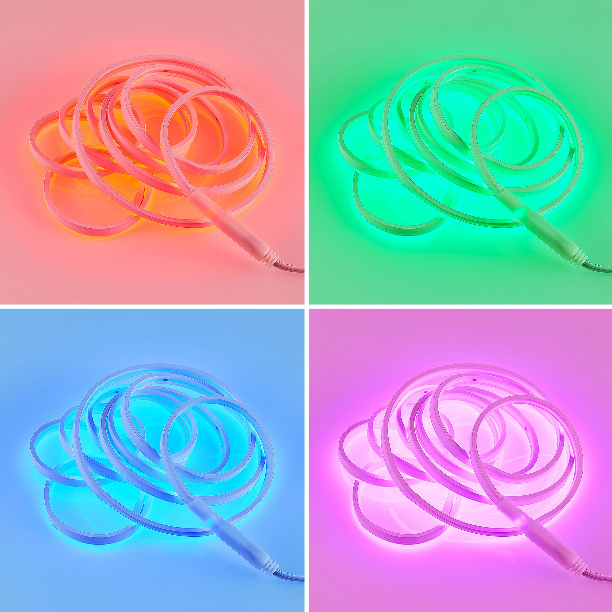 Reality Neon R65583100 paski LED z białym tworzywem sztucznym, 14 W RGB LED, skrócenie 300 cm, pilot zdalnego sterowania