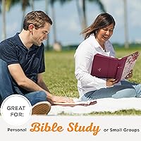 Vista 9 de Christian Art Gifts - Funda de Biblia de Moda Floral Roja Marrón para Mujeres: Confía en El Señor - Versículo Inspirador de Proverbios 3:5, Estuche