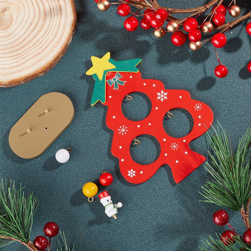 SNAGAROG 60 Pz Addobbi Natalizi in Legno Fai Da Te Decorazioni Natalizie in Legno da Appendere Ornamenti per Albero di Natale Fiocchi di Neve Alberi di Natale Angeli Stelle Alci e Pupazzo