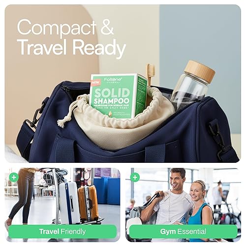 Miniatura 5 de Foltene PHARMA Barra de champú sólido  Champú sólido nutritivo para cabello normal propenso a puntas abiertas  Limpiador de cabello vegano, sin