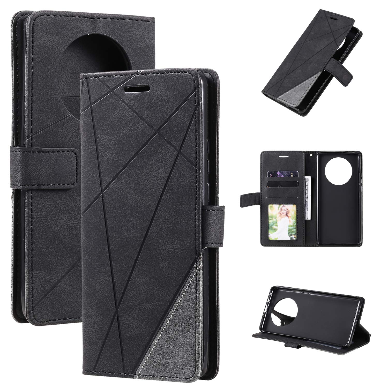 Cover Con Sportello Per Huawei Mate 40 Pro – Flip Cover Con Finestra Trasparente E Supporto, Colore Porpora, Sottile E Antiurto - 5