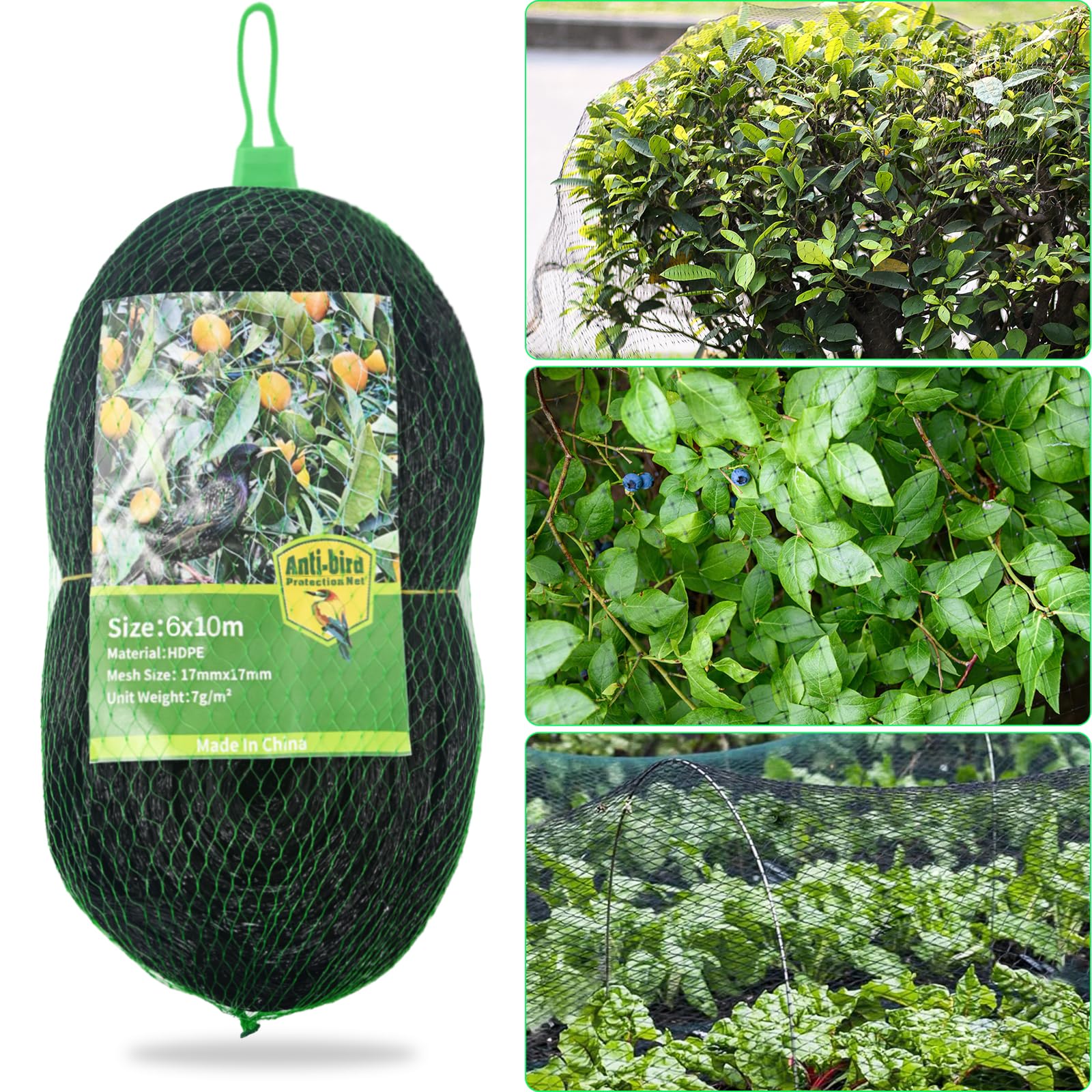 Malla De Protección Antiinsectos Y Pájaros MAILEKT – 3×15 M Con Malla De 1 Mm, Para Verduras, Árboles Frutales Y Flores (Corta A Medida)