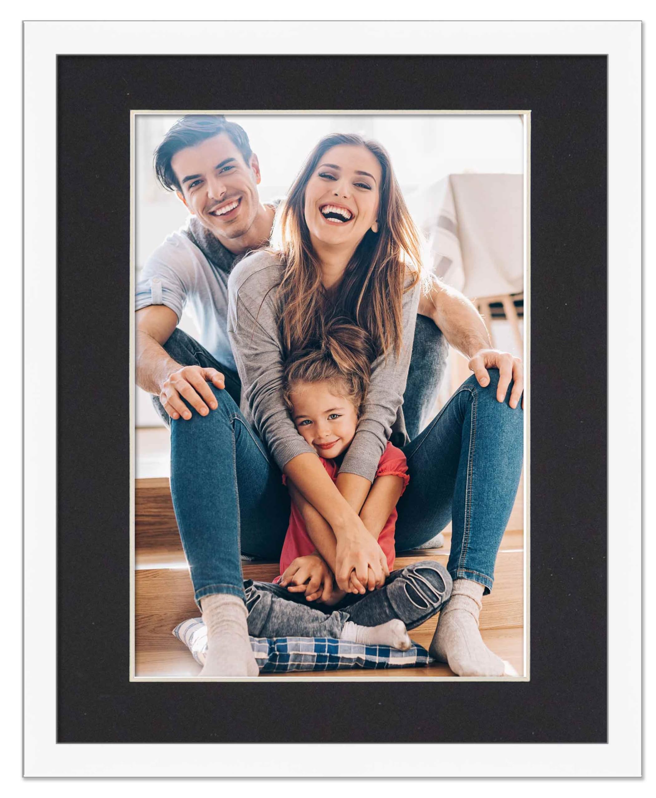 Amazon.com - CustomPictureFrames.com 11x14 Frame White with Black