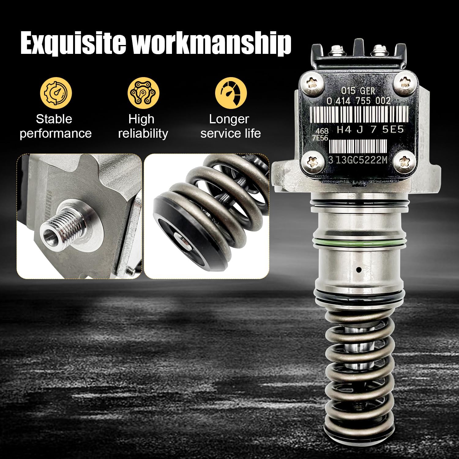 Fuel Injector Unit Pump 0986445001 Compatible with 1997 1998 1999 2000 2001 Mack E7 Motors 0414755002, 313GC5227MX