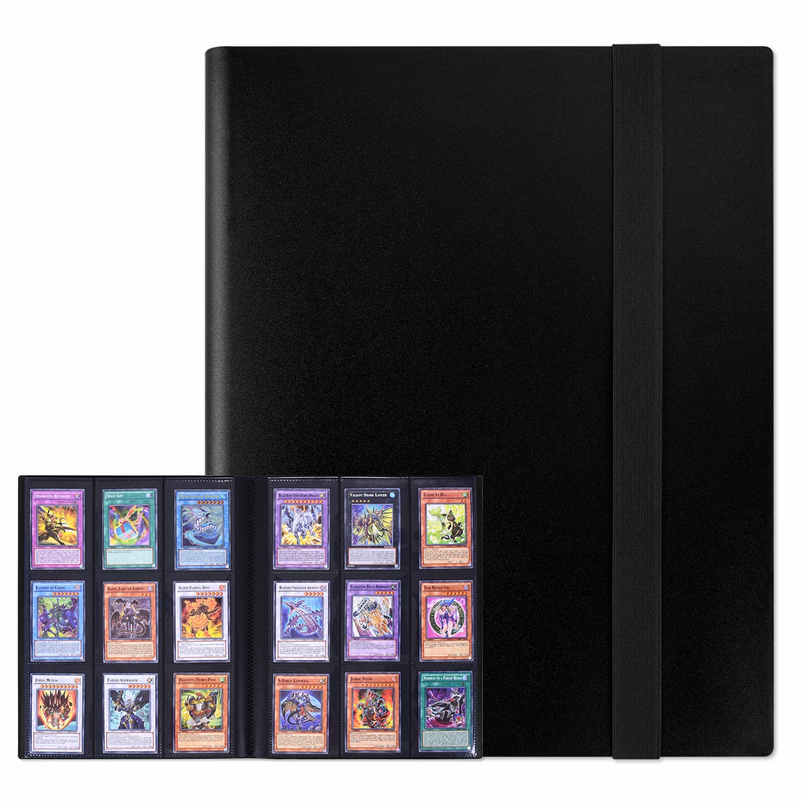 Amazon.com : Piasoenc 1PC 9-Pocket Card Binder with Sleeves, Black Trading  Card Holder, Fits 360 Cards, Side Loading : Office Products