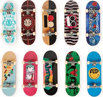 Tech Deck - DLX Pro Fingerboard Set of 10 with Hottest Skateboard Designs - Collectable for All Skate Fans