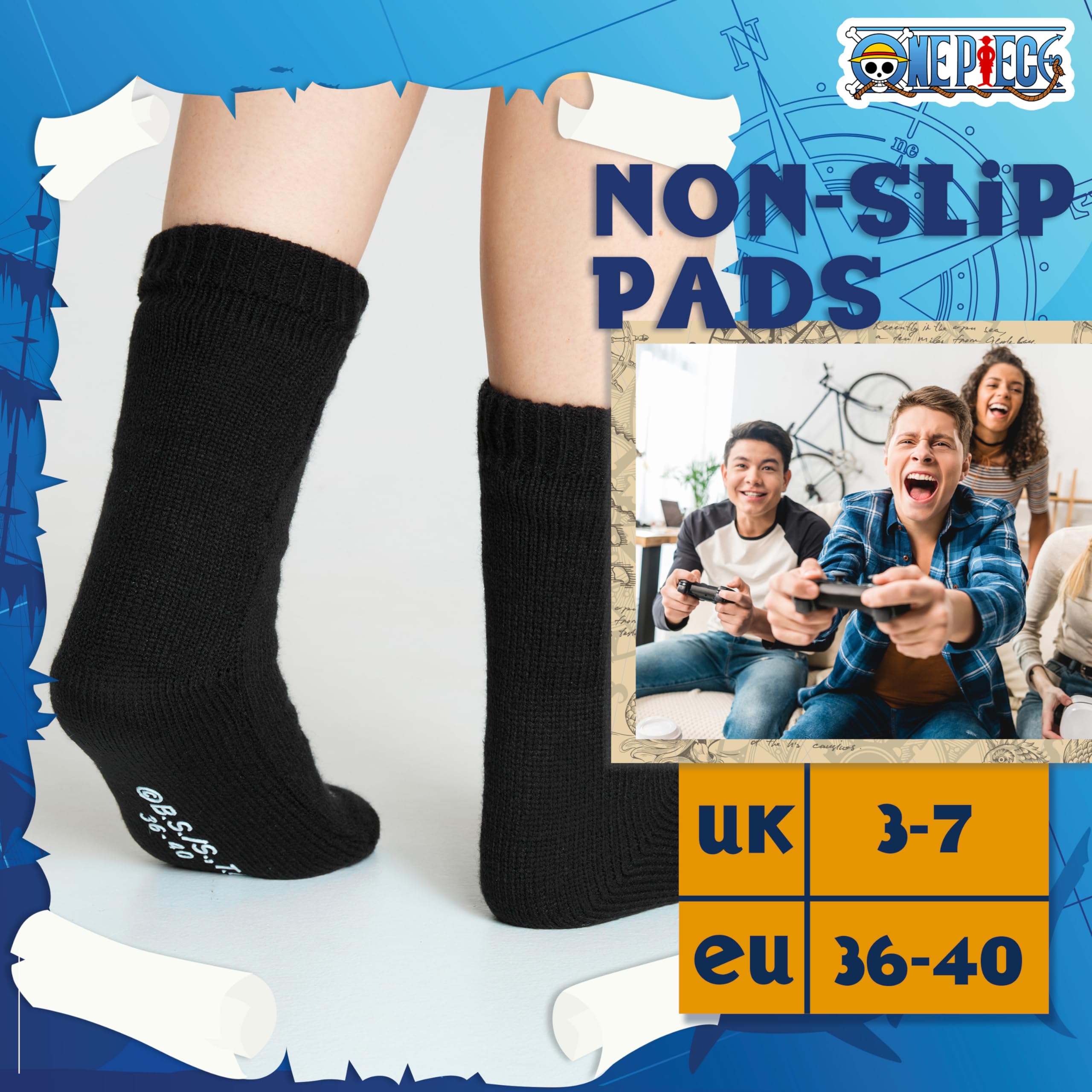 Calcetines Antideslizantes One Piece Térmicos Invierno Talla Única