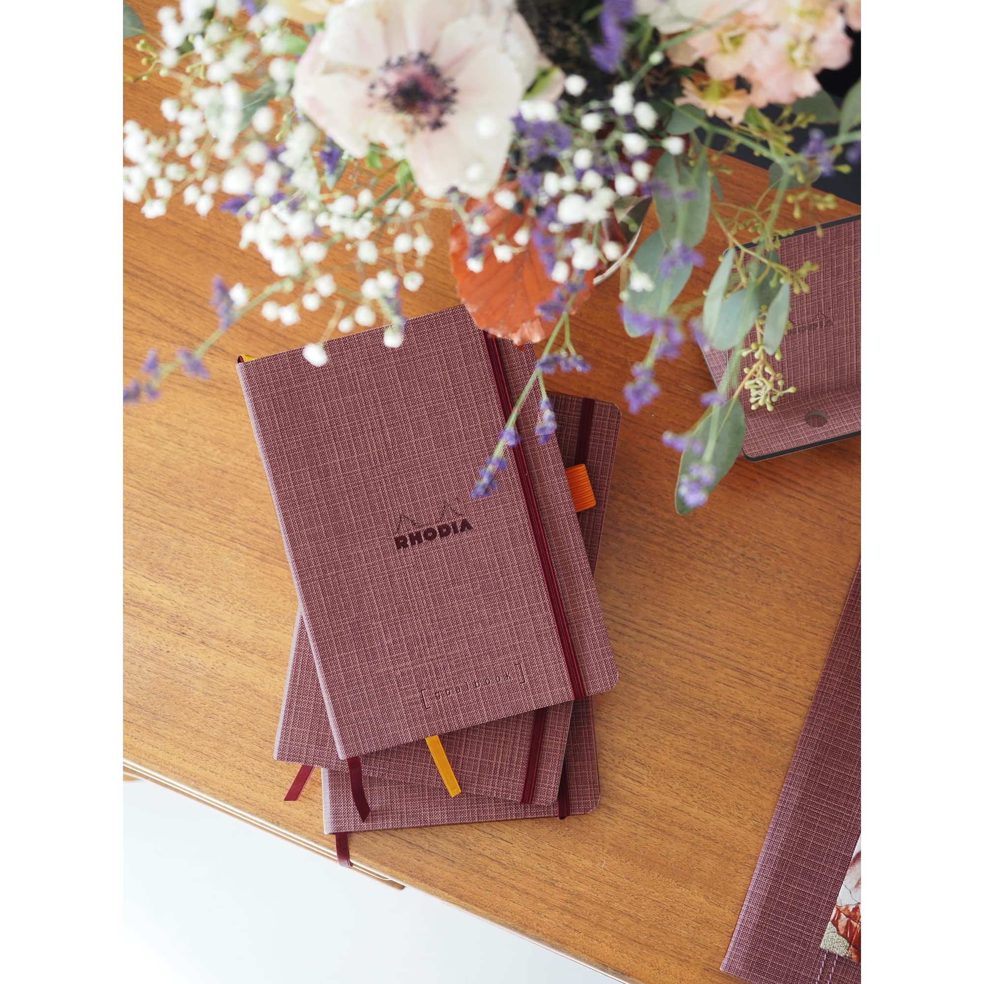 RHODIA 120035C - Carnet Souple Goalbook A5 14,8x21cm Dot 240p Simili Cuir
