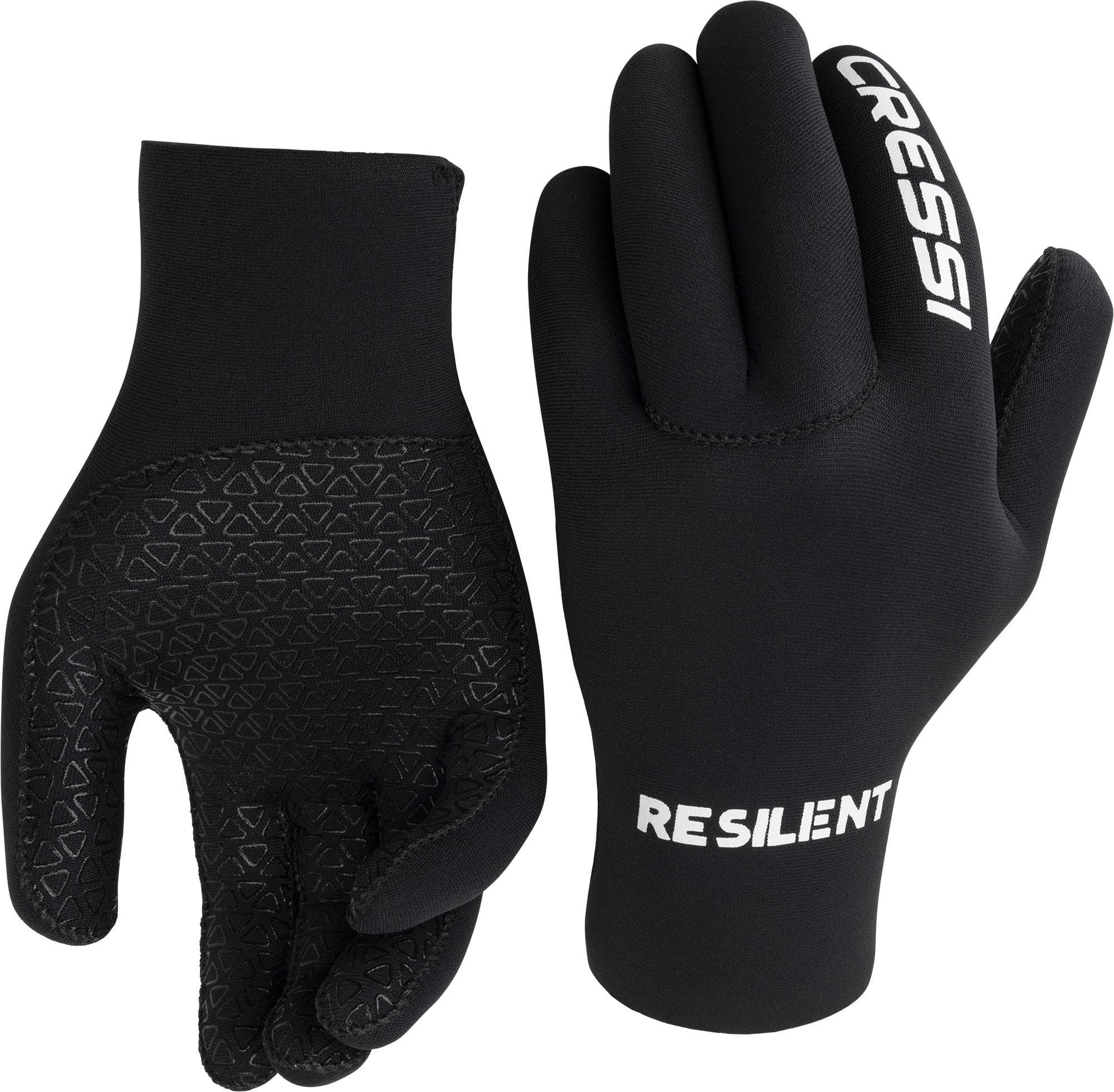 Cressi Resilient Gloves - Unisex Ultra Grip Soft Neoprene Black Gloves for Diving, Fishing, Snorkelling, Surfing, Paddling, Kayaking and Swimming